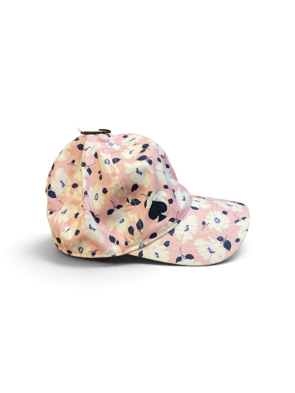Kate Spade New York pink springtime floral cotton baseball cap NWT